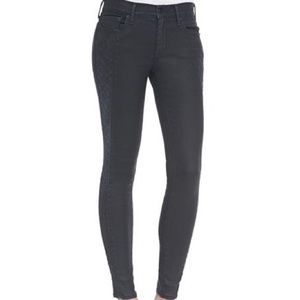 TRUE RELIGION "HALLE MID-RISE SUPER SKINNY" Jeans In "BATHED COATED NIGHT"